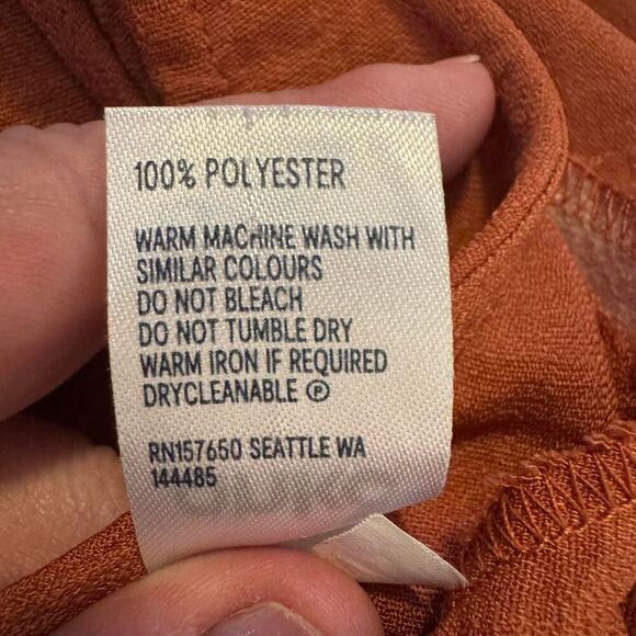 Anko Women's Orange/Terracotta Sleeveless Button-down Dress Size 8 - Picture 4 of 4